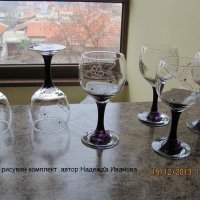 Ръчно рисувани чаши ,цена за комплект 30лв, снимка 6 - Декорация за дома - 34887956