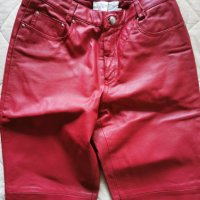 Червен панталон Естествена кожа  100 лева М размер, снимка 5 - Панталони - 39364881