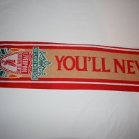 Liverpool - You'll never walk alone - Уникален 100% ориг. шал / Ливърпул, снимка 6 - Футбол - 31174691