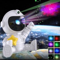  Astronaut Galaxy Звезден проектор за деца, 360°, нощна светлина с дистанционно, снимка 1 - Детски нощни лампи - 44619720