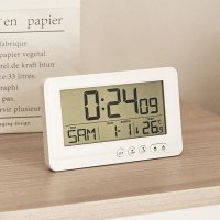 Електронен настолен часовник дигитален с осветление температура аларма, снимка 8 - Други - 42188699