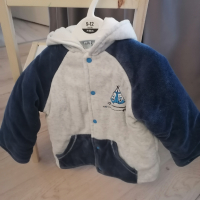 Плюшено палтенце за момченце, снимка 1 - Бебешки якета и елеци - 36526913
