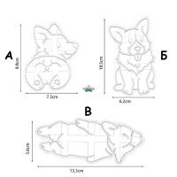 Сладкарска форма за изрязване на бисквити във формата на кучета Форма за изрязване на кучета, снимка 2 - Аксесоари за кухня - 44405227