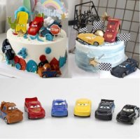 6 бр Макуин Маккуин колите McQueen cars пластмасови колички фигурки играчки за игра и торта, снимка 1 - Коли, камиони, мотори, писти - 44405699