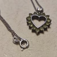 Сребърен синджир с висулка сърце (204), снимка 9 - Колиета, медальони, синджири - 42867901