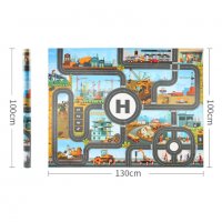 Детска постелка за игра-килим с писта-размери 130х100см, снимка 14 - Играчки за стая - 40004597