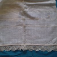 	19 век ръчно тъкана с плетена дантела  кърпа кенар, снимка 4 - Антикварни и старинни предмети - 34981780