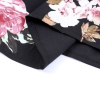 Дамска блуза в черно с ефектни презрамки с бродирани цветя, снимка 12 - Блузи с дълъг ръкав и пуловери - 42156075