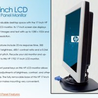 LCD 17" Mонитори HP1702 перфектни (6м. гаранция) - 15лв, снимка 3 - Монитори - 29443493