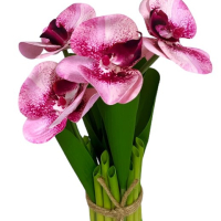 Супер красива декорация от 5 изкуствени орхидеи в сноп, снимка 2 - Декорация за дома - 44692881