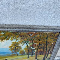 Маслена картина върху фазер с народен мотив., снимка 7 - Антикварни и старинни предмети - 39775737