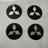 4 емблеми Митсубиши Mitsubishi метални алуминиеви джанти лети волан, снимка 1 - Аксесоари и консумативи - 38673692