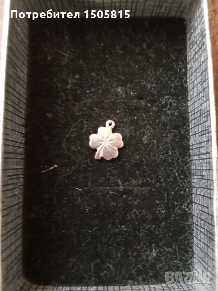 Висулка от сребро детелина за късмет, снимка 1