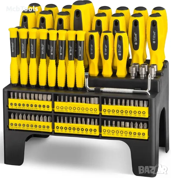 Комплект отвертки и битове 100 части STAHLMAYER, снимка 1