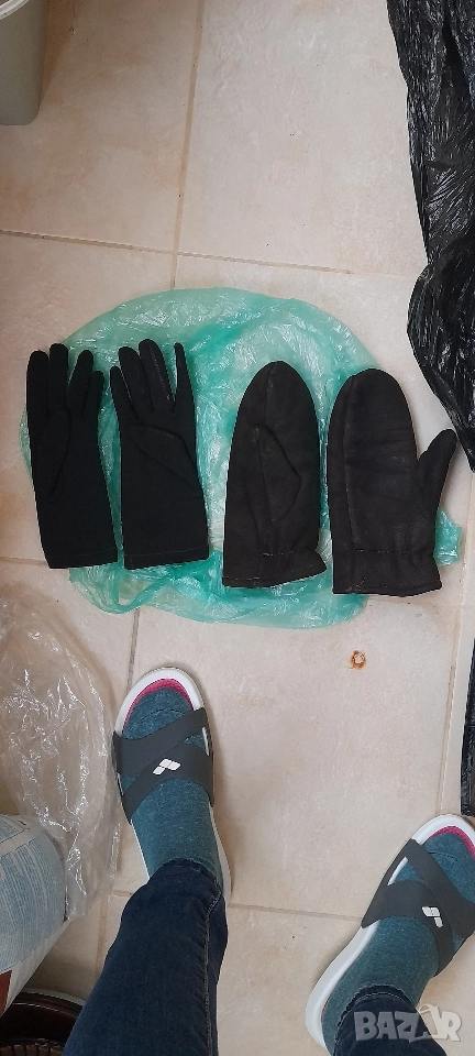 Ръкавици естествена кожа и платнени, снимка 1