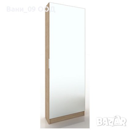 Голям шкаф за обувки с огледална врата, снимка 1