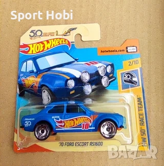 Hot Wheels '70 Ford Escort RS1600 50 Race Team (2017) , снимка 1