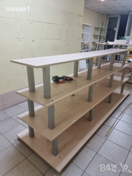 Пирамидални дървени стелажи. 2 бр., снимка 1