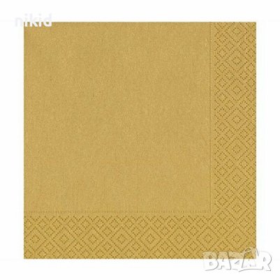 Златни Златисти 10 парти салфетки рожден ден , снимка 1