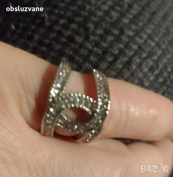 Искрящ пръстен-халка-верига 💥, снимка 1