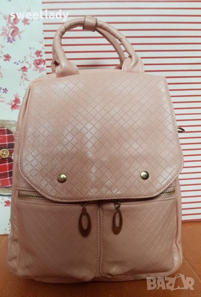 Модна кожена раничка пепел от рози, снимка 1