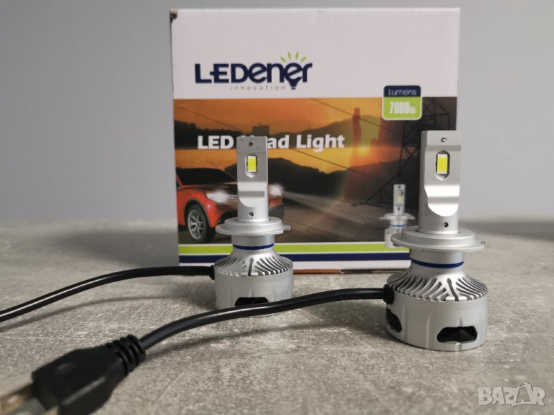 Ledener LED Canbus крушки Н1 Н4 H7 H11 НВ4 40W 7000LM 6000K, снимка 1
