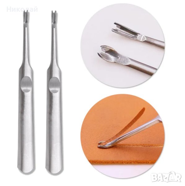 2 бр. Сарашки длета за скосяване на ръбове за кожа , инструменти за обработка на кожа , ръб, снимка 1