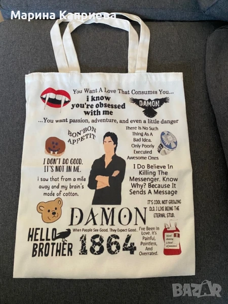 Нова текстилна тематична торба (чанта) на Дневниците на вампира , снимка 1