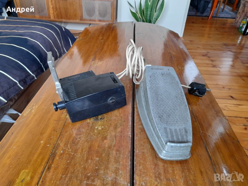 Стар комплект Моторче и Педал за шевна машина #2, снимка 1