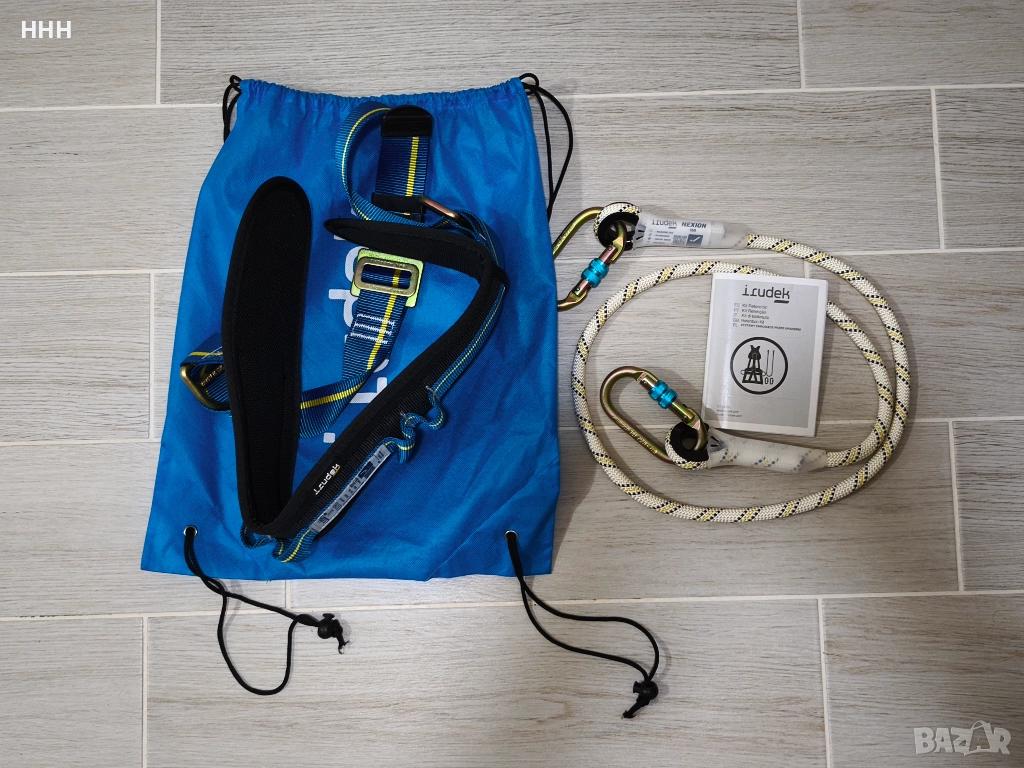 Irudek защитна екипировка - колан, статично въже и два карабинера, снимка 1