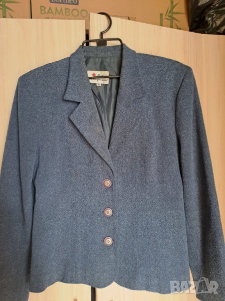 Дамско зимно сако сивосиньо Мария Магдалена размер №46, снимка 1