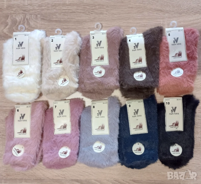 Елегантни Зимни Дамски Чорапи от Норка, снимка 1