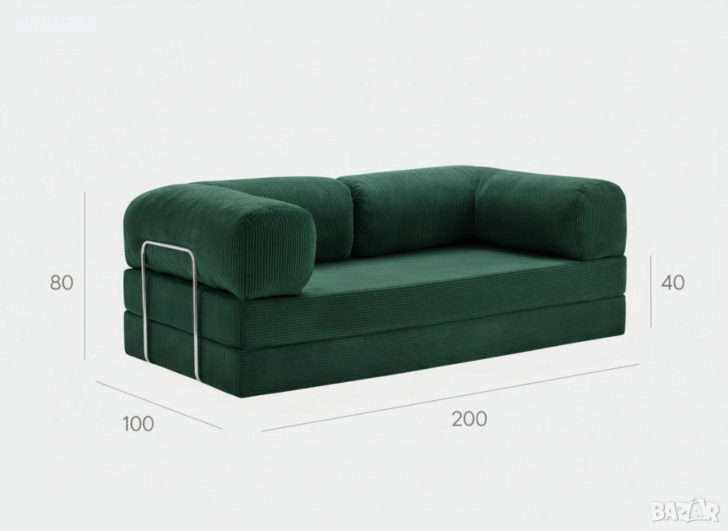 Компресиран, ортопедичен диван Forest tales, размер 2000х1000х700 мм, снимка 1