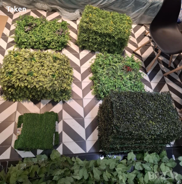 Изкуствена зеленина, пана за стена, панели за декорация, снимка 1