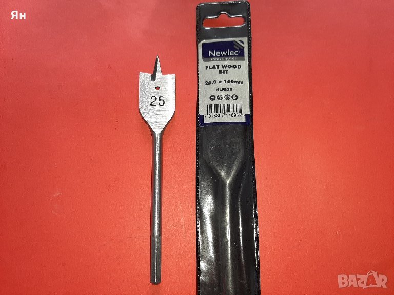 Качествено Плоско Свредло Бургия за Дърво-25мм , снимка 1