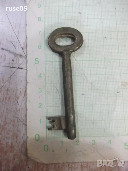 Ключ стар бронзов за брава, снимка 1