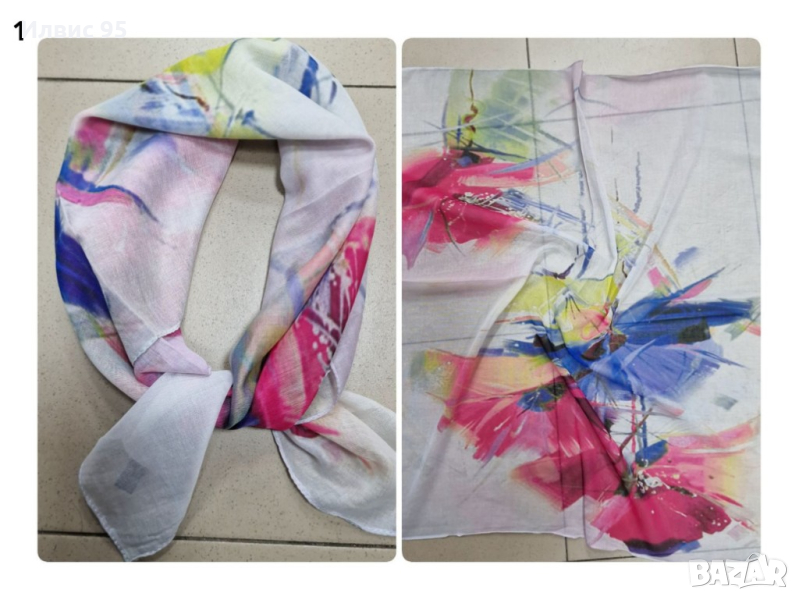 Дамски шал изработен от памук, снимка 1