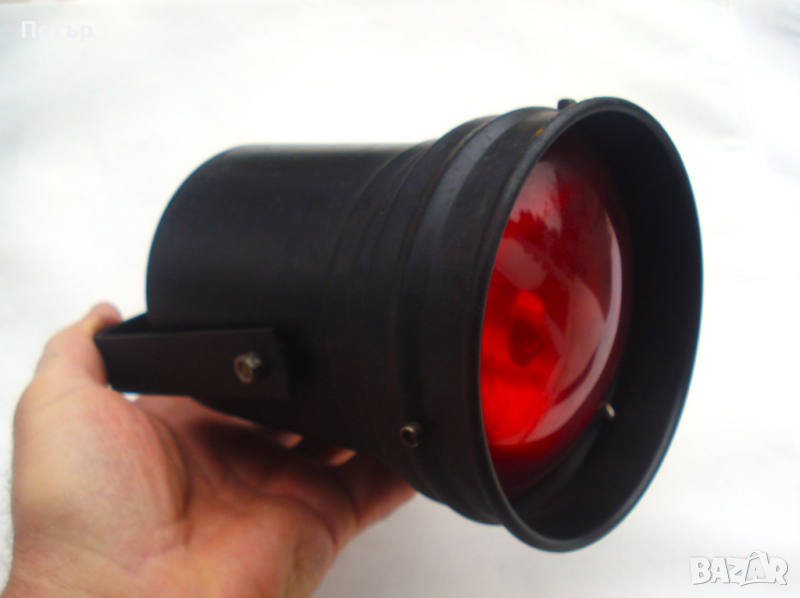 Диско светещ прожектор с цветен червен филтър PAR 36 , снимка 1