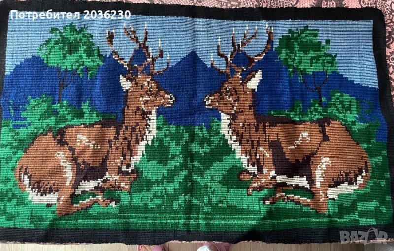 Автентично вълнено килимче, ковьор, снимка 1