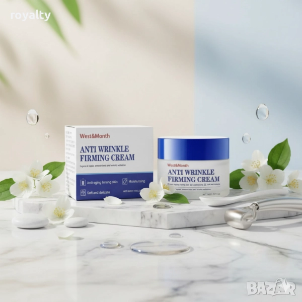 Крем против бръчки със стягащ ефект – за лице и шия, снимка 1