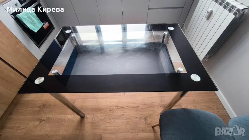 Стъклена трапезна маса, снимка 1