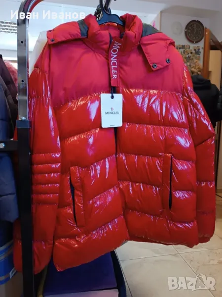 Червено яке Moncler, снимка 1