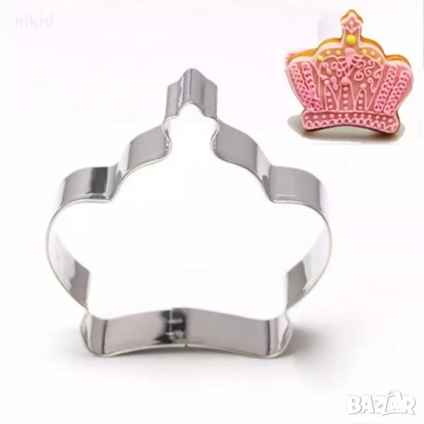 метална форма резец корона украса торта фондан сладки др., снимка 1