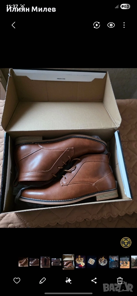 Мъжки кожени боти Deakins, снимка 1