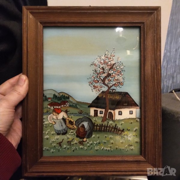 Картина найвизъм в дървена рамка , снимка 1