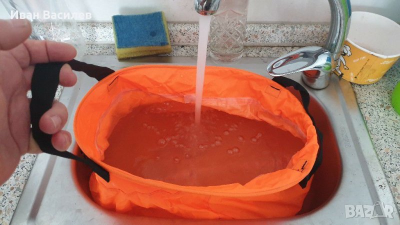 Къмпинг пералничка,ръчна 8л.сгъваема мека ,удобна на Marco Polo, снимка 1