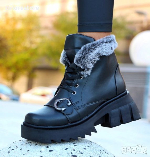 Равни боти - черна кожа - ZH20, снимка 1