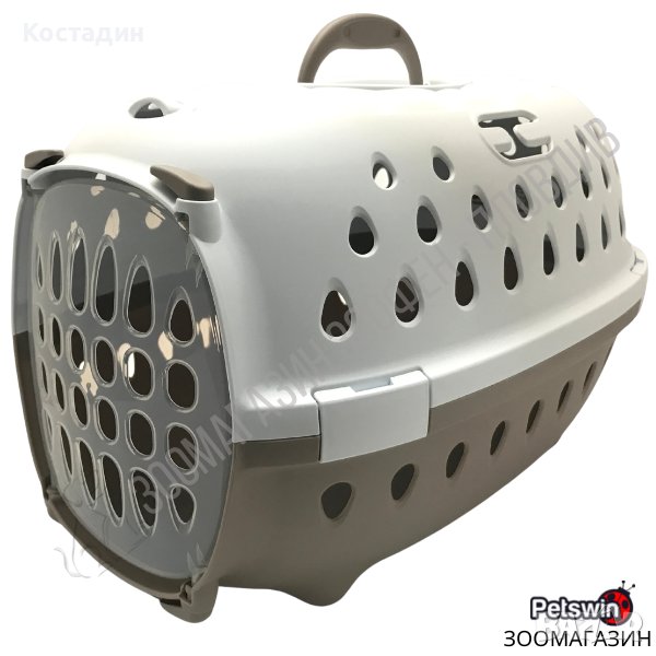 Транспортна Кутия за Куче/Котка - 50см/34.5см/32см - Бял/Бежов цвят - Travel Chic - StefanPlast, снимка 1