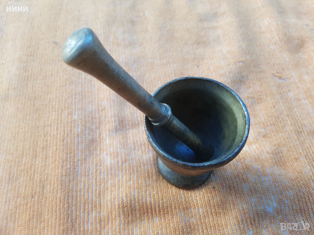 Аптекарско бронзово хаванче, снимка 1