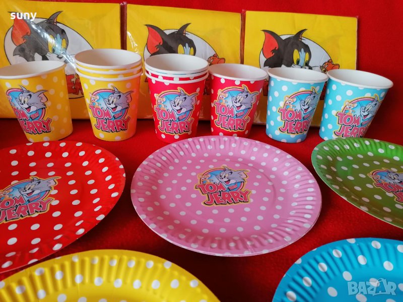 Парти чашки и чинийки Том и Джери, снимка 1